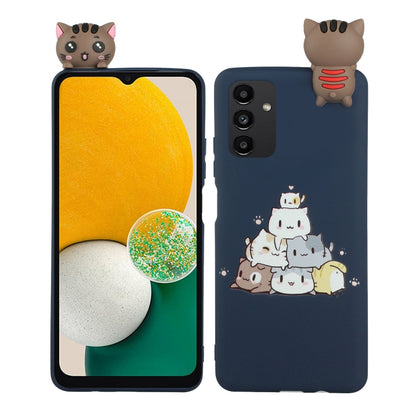 For Samsung Galaxy A14 5G Shockproof Cartoon TPU Phone Case(Stacked Cats) by buy2fix