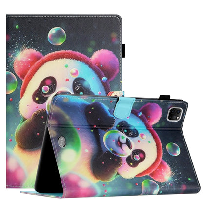 For iPad Pro 11 / Air 4 / Air 5 Coloured Drawing Stitching Smart Leather Tablet Case(Panda) - iPad Pro 11 (2022/2021) Cases by buy2fix | Online Shopping UK | buy2fix