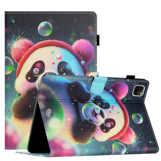 For iPad Pro 11 / Air 4 / Air 5 Coloured Drawing Stitching Smart Leather Tablet Case(Panda) - iPad Pro 11 (2022/2021) Cases by buy2fix | Online Shopping UK | buy2fix