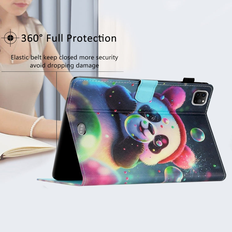 For iPad Pro 11 / Air 4 / Air 5 Coloured Drawing Stitching Smart Leather Tablet Case(Panda) - iPad Pro 11 (2022/2021) Cases by buy2fix | Online Shopping UK | buy2fix
