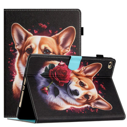 For iPad 9.7 2017&2018/Air 2/Air Coloured Drawing Stitching Smart Leather Tablet Case(Corgi) - iPad 9.7 (2018) & (2017) Cases by buy2fix | Online Shopping UK | buy2fix