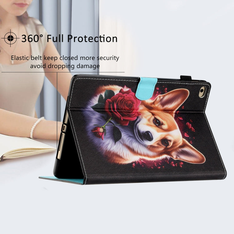 For iPad 9.7 2017&2018/Air 2/Air Coloured Drawing Stitching Smart Leather Tablet Case(Corgi) - iPad 9.7 (2018) & (2017) Cases by buy2fix | Online Shopping UK | buy2fix