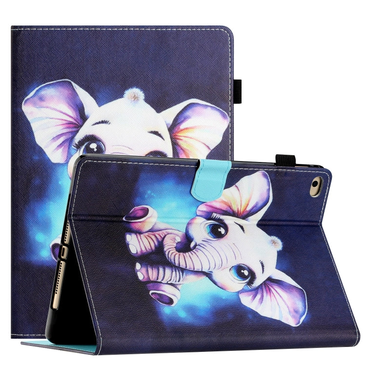 For iPad mini 5/4/3/2/1 Coloured Drawing Stitching Smart Leather Tablet Case(Elephant) - iPad mini (2019) / mini 5 Cases by buy2fix | Online Shopping UK | buy2fix