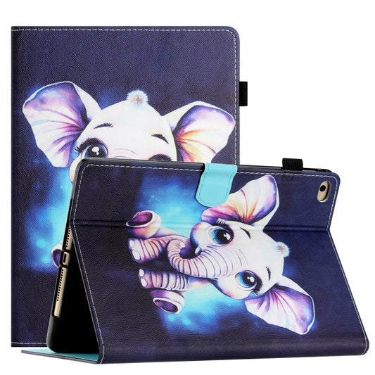 For iPad mini 5/4/3/2/1 Coloured Drawing Stitching Smart Leather Tablet Case(Elephant) - iPad mini (2019) / mini 5 Cases by buy2fix | Online Shopping UK | buy2fix
