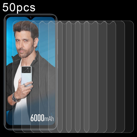 For Itel P40 50pcs 0.26mm 9H 2.5D Tempered Glass Film