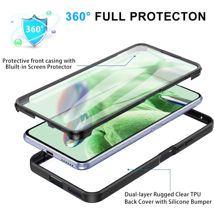 For Xiaomi Redmi Note 12 5G / Poco X5 Acrylic + TPU 360 Degrees Full Coverage Phone Case(Black) by buy2fix