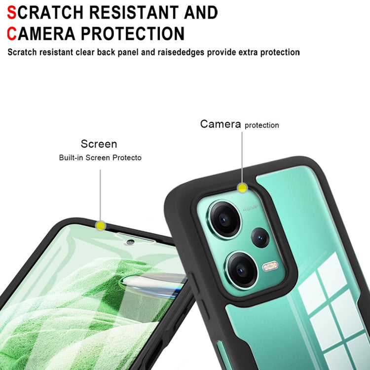 For Xiaomi Redmi Note 12 5G / Poco X5 Acrylic + TPU 360 Degrees Full Coverage Phone Case(Black) by buy2fix