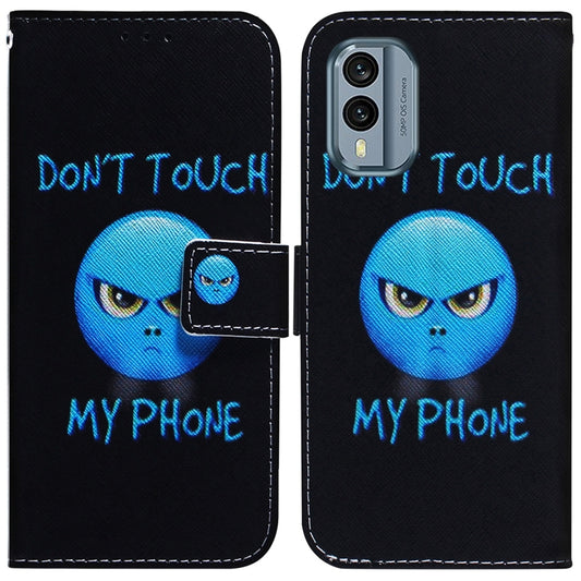 For Nokia X30 Coloured Drawing Flip Leather Phone Case(Anger) - Nokia Cases by buy2fix | Online Shopping UK | buy2fix