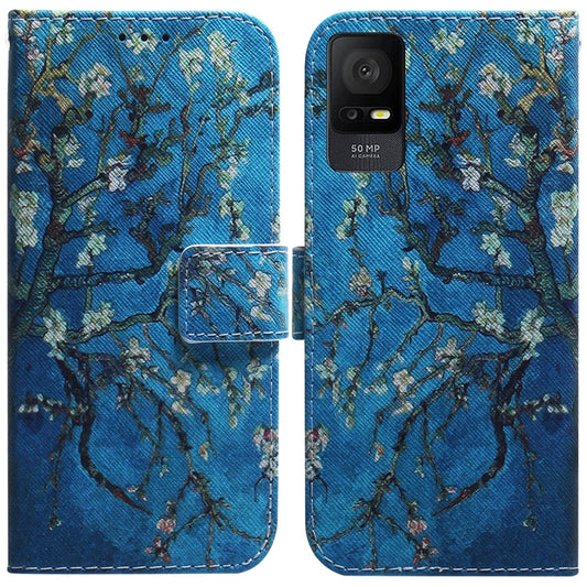 For TCL 408 Coloured Drawing Flip Leather Phone Case(Apricot) - TCL by buy2fix | Online Shopping UK | buy2fix