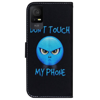 For TCL 408 Coloured Drawing Flip Leather Phone Case(Anger) - TCL by buy2fix | Online Shopping UK | buy2fix