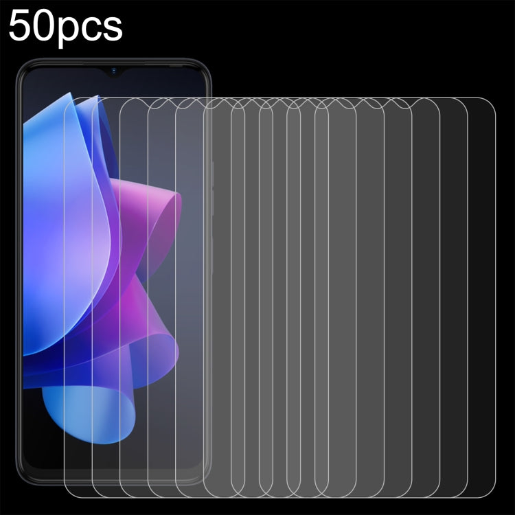 For Tecno Spark 10 50pcs 0.26mm 9H 2.5D Tempered Glass Film by buy2fix