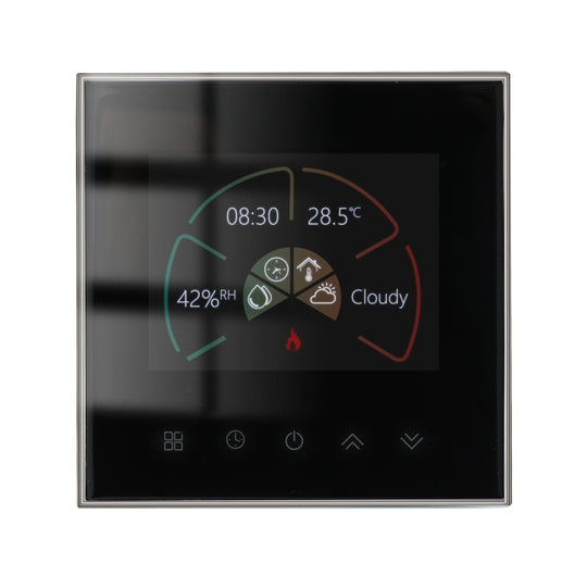 BHT-2002GCLM Thermostat de chauffage domestique intelligent 220V, Thermostat WiFi de chauffage de chaudière (noir)