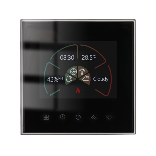 BHT-2002GBLM 220V Smart Home Heating Thermostat Electric Heating WiFi Thermostat with External Sensor Wire(Black) - Thermostat & Thermometer by buy2fix | Online Shopping UK | buy2fix