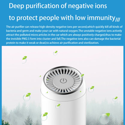 Y-20 Desktop Car Negative Ion Air Purifier(White) - Air Purifier by buy2fix | Online Shopping UK | buy2fix