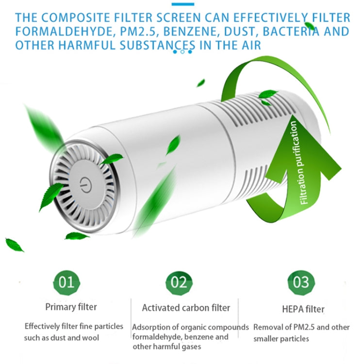Y-20 Desktop Car Negative Ion Air Purifier(White) - Air Purifier by buy2fix | Online Shopping UK | buy2fix