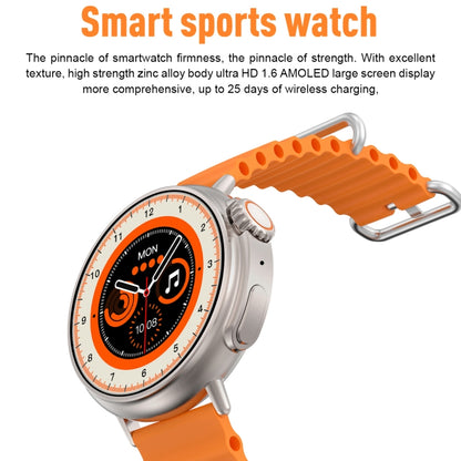 MT30 1.6 inch HD Screen TPU Strap Smart Watch Supports Voice Calls/Blood Oxygen Monitoring(Orange) by buy2fix