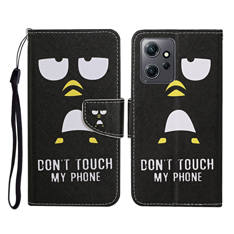 For Xiaomi Redmi Note 12 4G Global Colored Drawing Pattern Flip Leather Phone Case(Penguin) by buy2fix