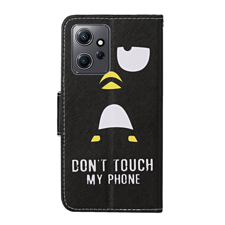 For Xiaomi Redmi Note 12 4G Global Colored Drawing Pattern Flip Leather Phone Case(Penguin) by buy2fix