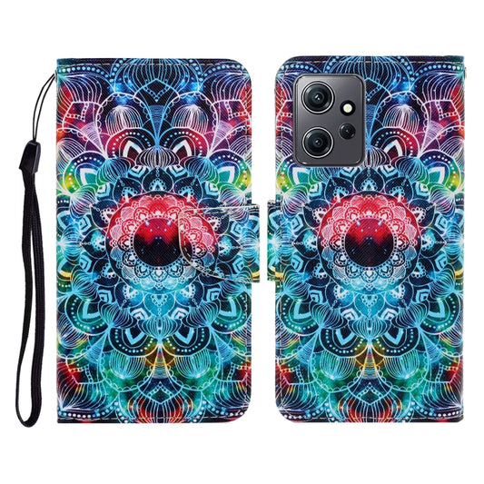 For Xiaomi Redmi Note 12 4G Global Colored Drawing Pattern Flip Leather Phone Case(Mandala) by buy2fix