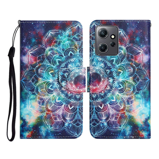 For Xiaomi Redmi Note 12 4G Global Colored Drawing Pattern Flip Leather Phone Case(Star Mandala) by buy2fix