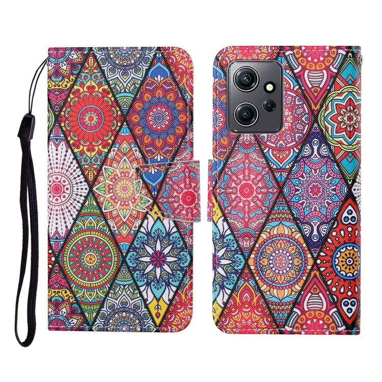For Xiaomi Redmi Note 12 4G Global Colored Drawing Pattern Flip Leather Phone Case(Diamond Totem) by buy2fix