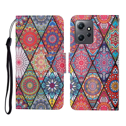 For Xiaomi Redmi Note 12 4G Global Colored Drawing Pattern Flip Leather Phone Case(Diamond Totem) by buy2fix