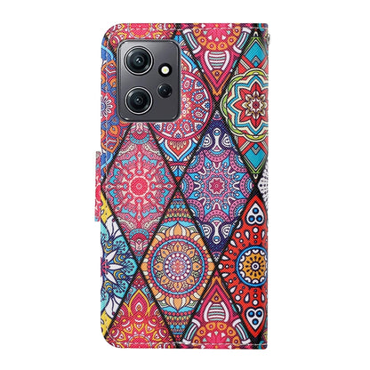 For Xiaomi Redmi Note 12 4G Global Colored Drawing Pattern Flip Leather Phone Case(Diamond Totem) by buy2fix