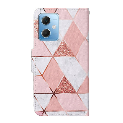 For Xiaomi Redmi Note 12 5G Global/Poco X5 Colored Drawing Pattern Flip Leather Phone Case(Marble) by buy2fix
