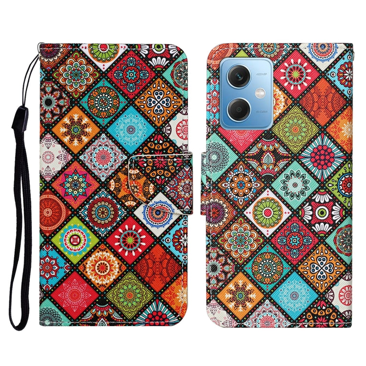 For Xiaomi Redmi Note 12 5G Global/Poco X5 Colored Drawing Pattern Flip Leather Phone Case(Ethnic Style) by buy2fix