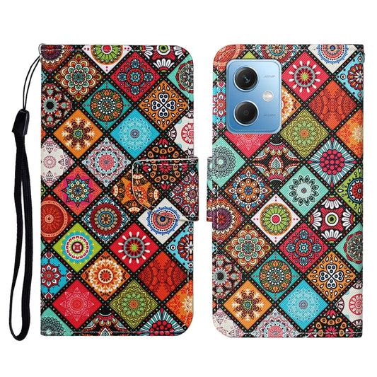 For Xiaomi Redmi Note 12 5G Global/Poco X5 Colored Drawing Pattern Flip Leather Phone Case(Ethnic Style) by buy2fix
