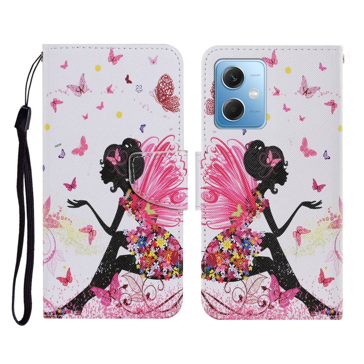 For Xiaomi Redmi Note 12 5G Global/Poco X5 Colored Drawing Pattern Flip Leather Phone Case(Dancing Girl) by buy2fix