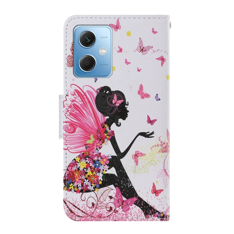 For Xiaomi Redmi Note 12 5G Global/Poco X5 Colored Drawing Pattern Flip Leather Phone Case(Dancing Girl) by buy2fix