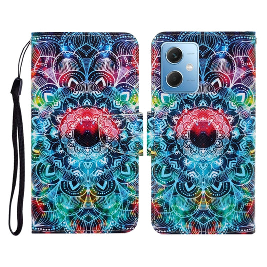 For Xiaomi Redmi Note 12 5G Global/Poco X5 Colored Drawing Pattern Flip Leather Phone Case(Mandala) by buy2fix