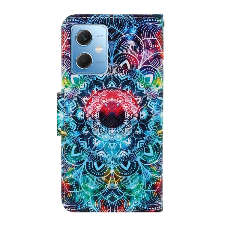 For Xiaomi Redmi Note 12 5G Global/Poco X5 Colored Drawing Pattern Flip Leather Phone Case(Mandala) by buy2fix