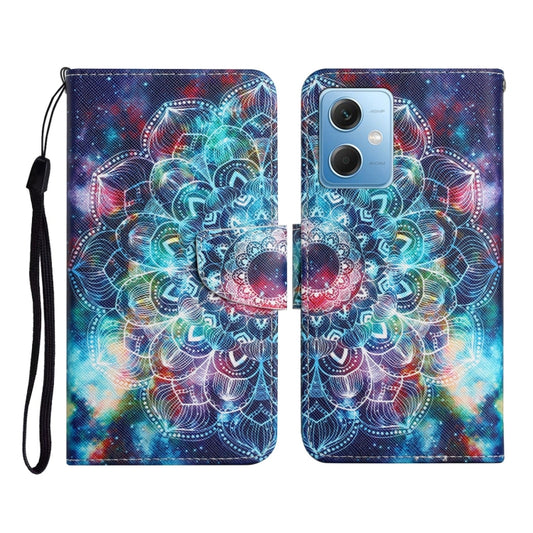 For Xiaomi Redmi Note 12 5G Global/Poco X5 Colored Drawing Pattern Flip Leather Phone Case(Star Mandala) by buy2fix