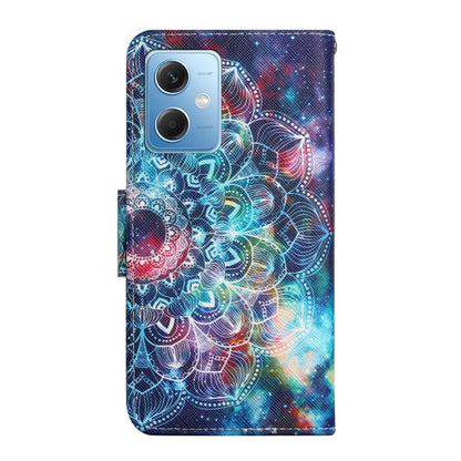 For Xiaomi Redmi Note 12 5G Global/Poco X5 Colored Drawing Pattern Flip Leather Phone Case(Star Mandala) by buy2fix