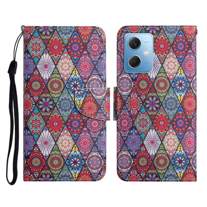 For Xiaomi Redmi Note 12 5G Global/Poco X5 Colored Drawing Pattern Flip Leather Phone Case(Diamond Kaleidoscope) by buy2fix