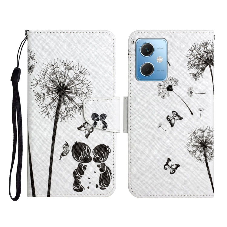 For Xiaomi Redmi Note 12 5G Global/Poco X5 Colored Drawing Pattern Flip Leather Phone Case(Dandelion) by buy2fix