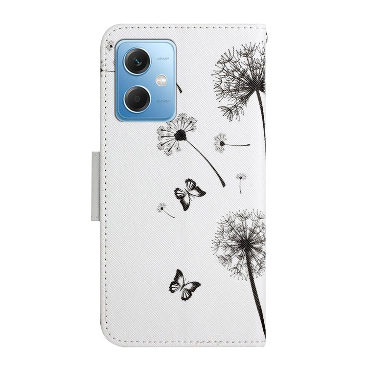 For Xiaomi Redmi Note 12 5G Global/Poco X5 Colored Drawing Pattern Flip Leather Phone Case(Dandelion) by buy2fix