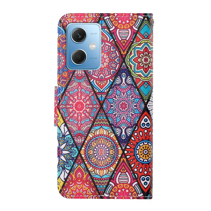 For Xiaomi Redmi Note 12 5G Global/Poco X5 Colored Drawing Pattern Flip Leather Phone Case(Diamond Totem) by buy2fix