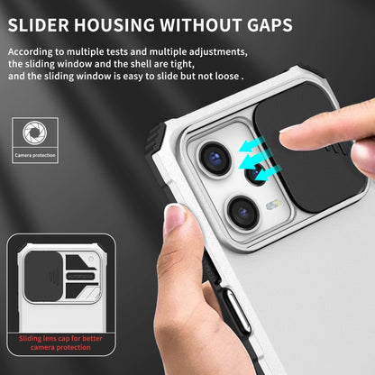 For Xiaomi Redmi Note 12 Pro 5G / Poco X5 Pro Stereoscopic Holder Sliding Camshield Phone Case(White) by buy2fix