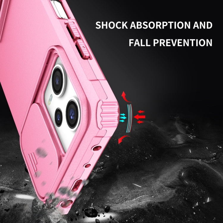 For Xiaomi Redmi Note 12 Pro 5G / Poco X5 Pro Stereoscopic Holder Sliding Camshield Phone Case(Pink) by buy2fix