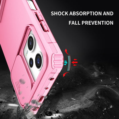 For Xiaomi Redmi Note 12 Pro 5G / Poco X5 Pro Stereoscopic Holder Sliding Camshield Phone Case(Pink) by buy2fix