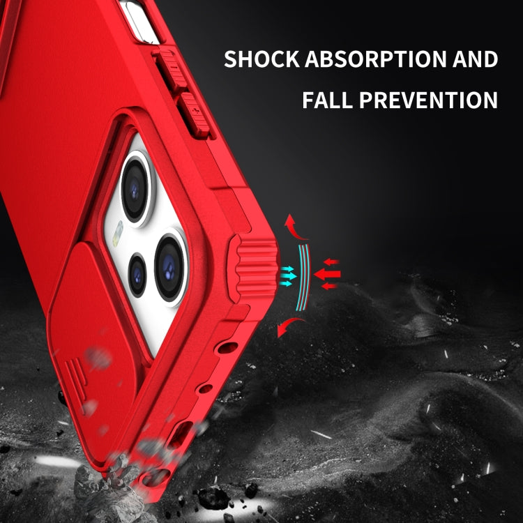 For Xiaomi Redmi Note 12 Pro 5G / Poco X5 Pro Stereoscopic Holder Sliding Camshield Phone Case(Red) by buy2fix
