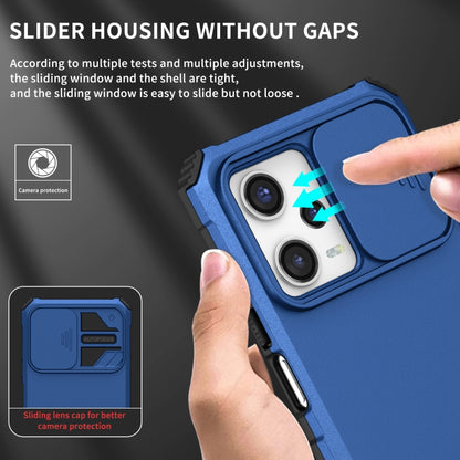 For Xiaomi Redmi Note 12 Pro 5G / Poco X5 Pro Stereoscopic Holder Sliding Camshield Phone Case(Blue) by buy2fix