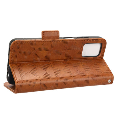 For Nokia G22 4G Symmetrical Triangle Leather Phone Case(Brown) - Nokia Cases by buy2fix | Online Shopping UK | buy2fix