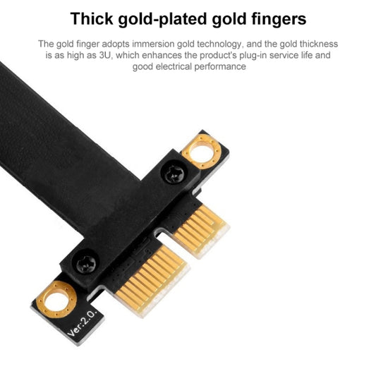 PCI-E 3.0 1X to 16X 180 Degree Graphics Card Extension Cable, Length:15cm by buy2fix