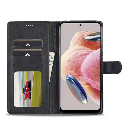 For Xiaomi Redmi Note 12 4G Global LC.IMEEKE Calf Texture Leather Phone Case(Black) - Xiaomi Cases by LC.IMEEKE | Online Shopping UK | buy2fix