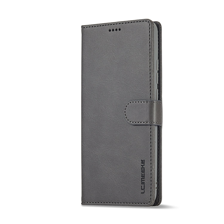 For Xiaomi Redmi Note 12 4G Global LC.IMEEKE Calf Texture Leather Phone Case(Grey) - Xiaomi Cases by LC.IMEEKE | Online Shopping UK | buy2fix