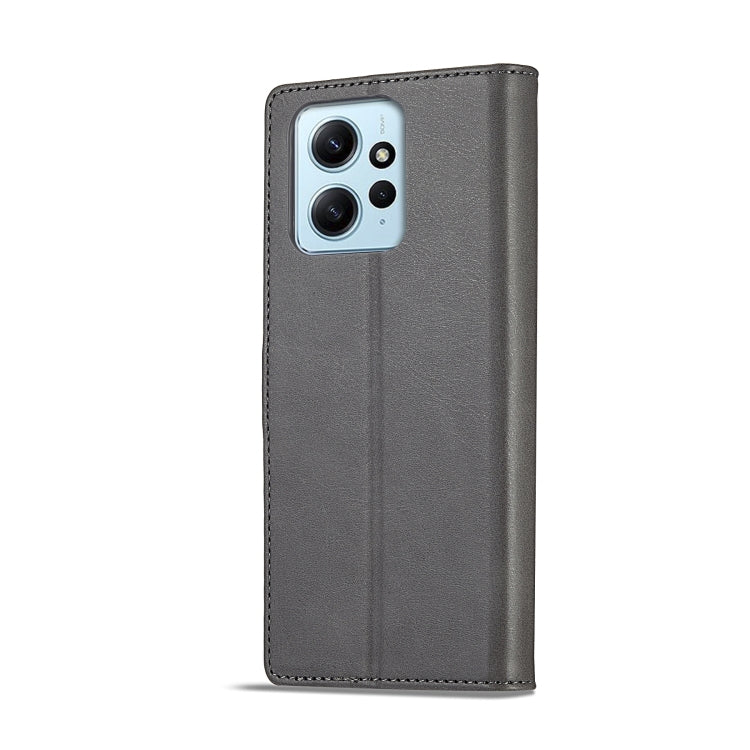 For Xiaomi Redmi Note 12 4G Global LC.IMEEKE Calf Texture Leather Phone Case(Grey) - Xiaomi Cases by LC.IMEEKE | Online Shopping UK | buy2fix